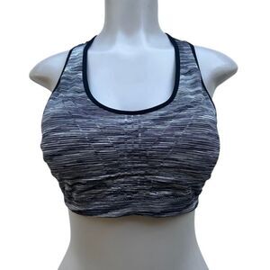 Under Control Sports Bra Women's Size XL Black Racerback Padded Yoga Workout